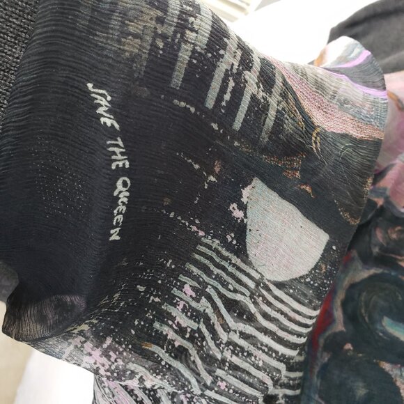 Save the Queen Italy Tunic Sweater Dress Longline Wool Silk Art-to-wear size M - Picture 13 of 14